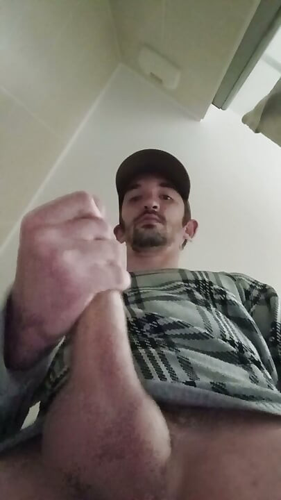 Young guy with his big penis cumming all over