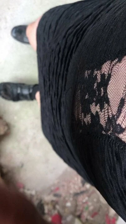 Walking around in my back dress