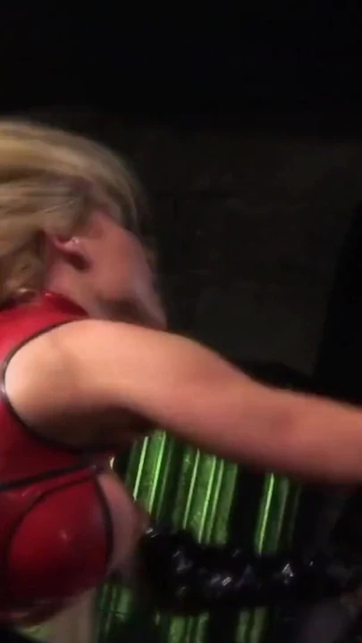 Stunning moment from "Sex slave man has a blonde mistress riding his cock in a chair"