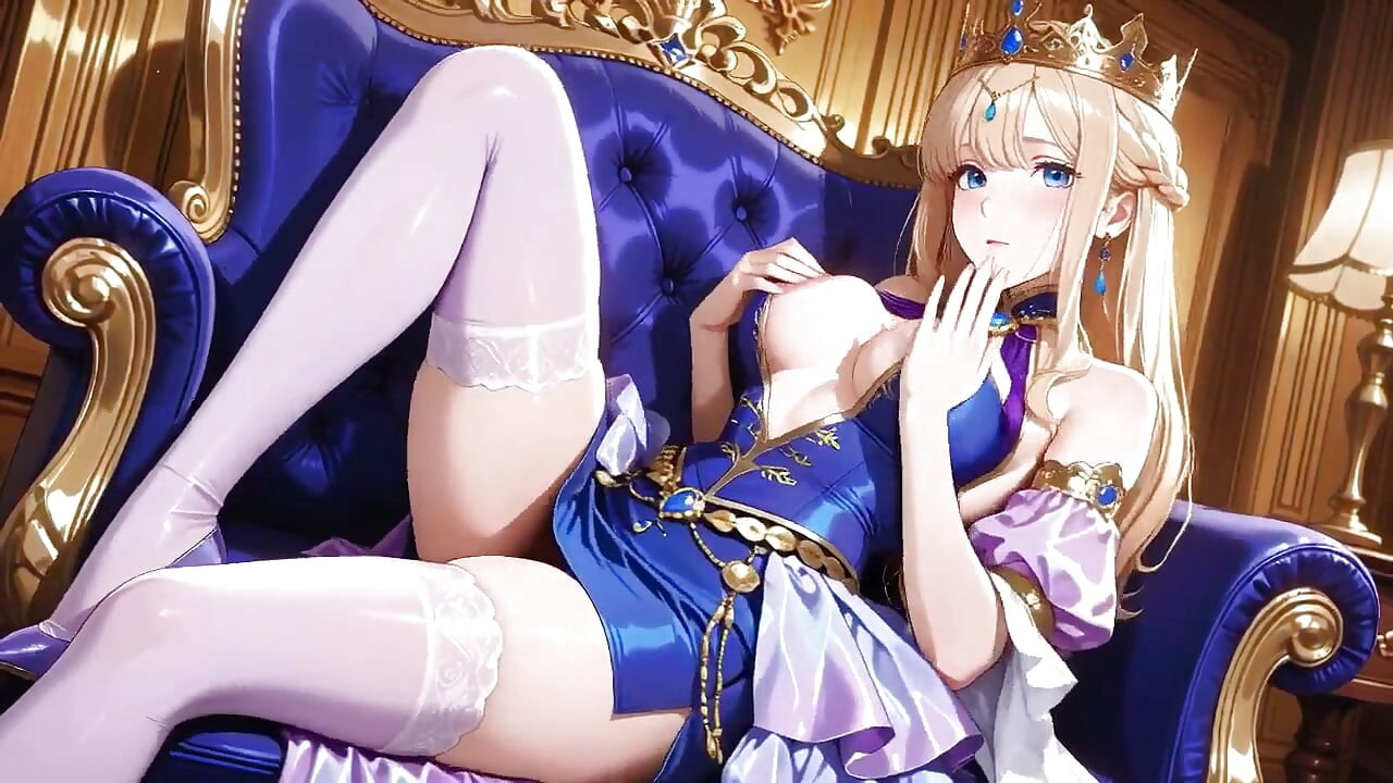 Lazily Leaning on the Red Velvet Throne, Sipping From a Glass with Hazy Eyes