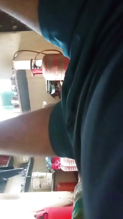 Erection of cock inside the pants