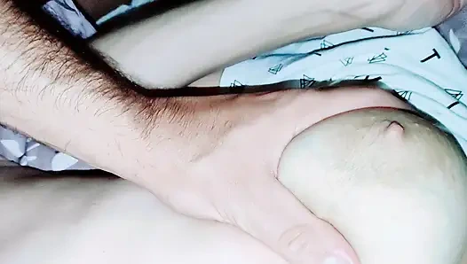 Sexy mature skinny couple filming home pov anal