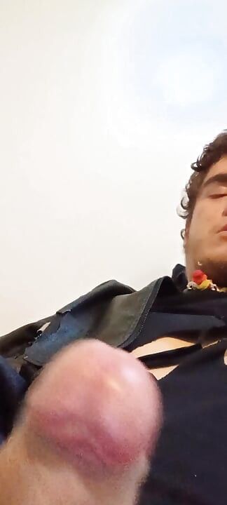 Cyberpunk alpha jerks off and cum
