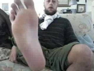 Straight guys feet on webcam #274