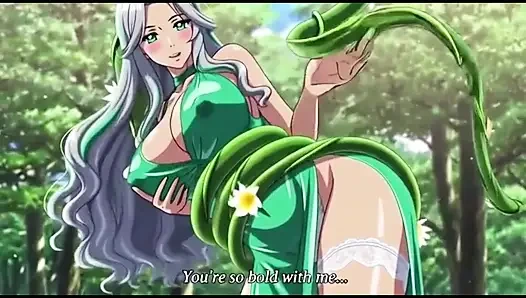 Sensual Forest Fantasy Vines Squeeze Her Big Boobs and Hips