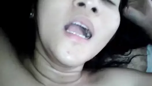 Thai lady fuck her beautiful and wet pussy by white dick