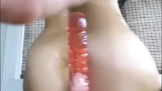 Dildo Sex Creamy Orgasm On Webcam