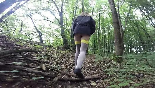 Naked pussy in forest