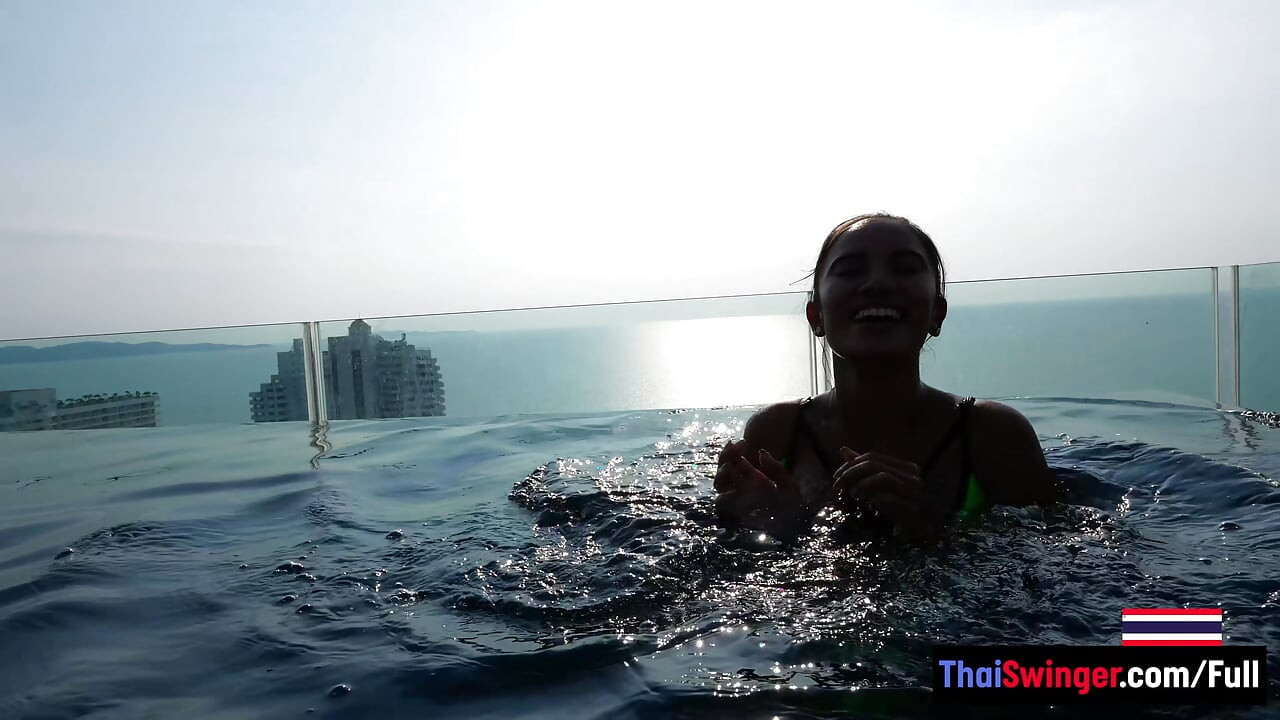 Anal penetration for my big ass Thai girlfriend after the pool