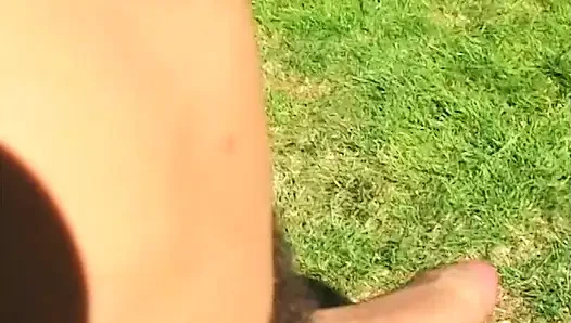 Blonde Babe Devours Wet Pussy in Outdoor Lesbian Action