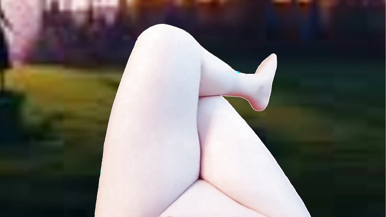 1 Hands-free Cumshot Cute Legs White Thighs Shemale