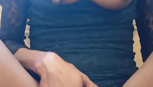 Hot Black Girl Pussy Masturbation on Filthy Toilet