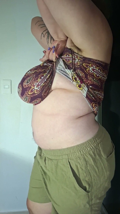 Chubby Nerd Strips for You (beautiful Saggy Tits)