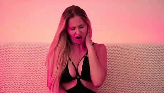 A beautiful blonde moans from big donations