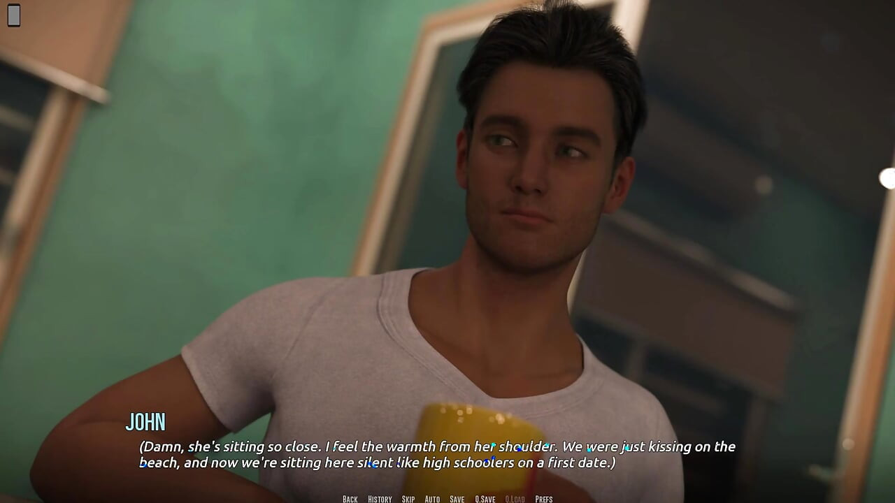 Dominos Beach 26 - John Has Alone Time with Fiona at the Beach & in Her Home - Kiss Scene