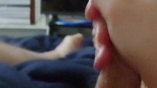 Another huge load from pierced white cock