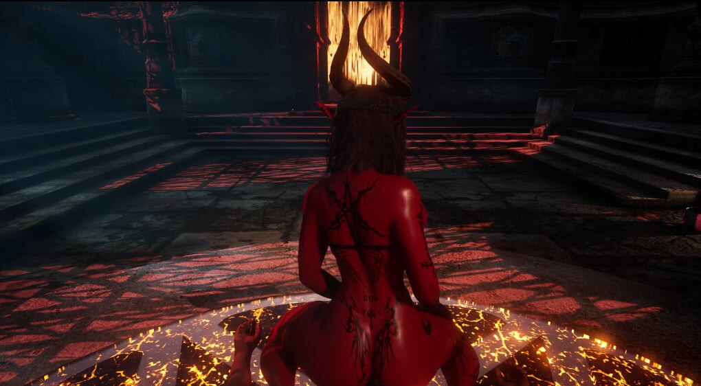 Ateşli Succubi vahşi bir sahnede boşaltıyor ve domine yapıyor