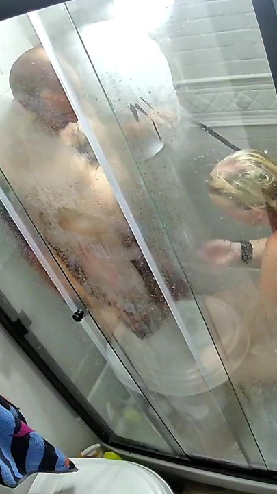 I love sucking his cock in the shower after a long hard day at work. | Clip 2