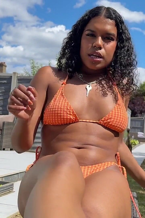 Muddy Feet JOI Ebony Bikini Brat Goddess Luna Law POV