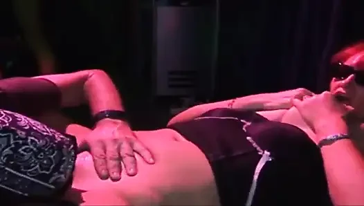Mature Brunette Stretched Wide in Sloppy Gangbang Orgy