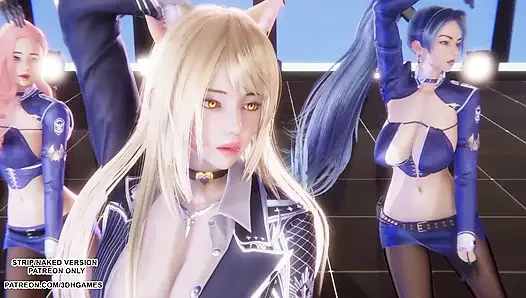 MMD TWICE - говорить, что говорить Ahri Seraphine Kaisa, сексуальная Kpop, танец лиги легенд, хентай без цензуры, 4K 60FPS