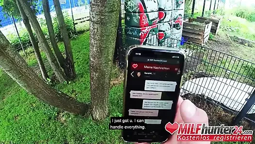 Freches fick-date für Harleen van Hynten in einem park! MILFhunter24