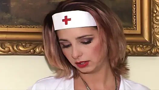 Sexy nurse is too hot and the patient has an embarrassing erection