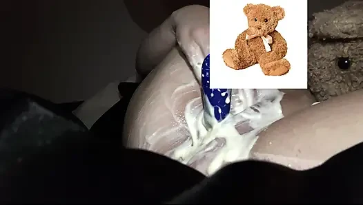 MY KINKY ARAB GIRL MASTUBATES WITH VIBRATOR & MY CUM ALL OVER HER CURVY BODY-  AMATEUR ARABIAN SNOWWHITE