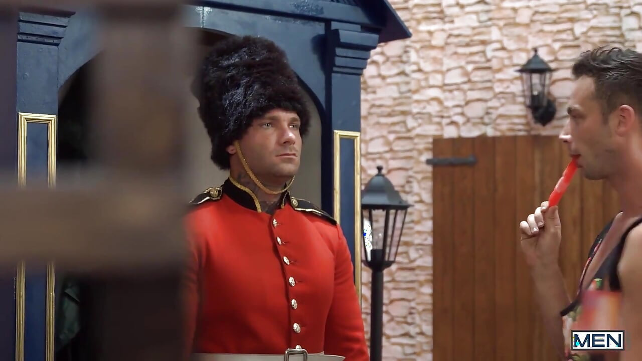 Men - British Guard Talked Dirty to by a Slutty Tourist Like Damon Hart