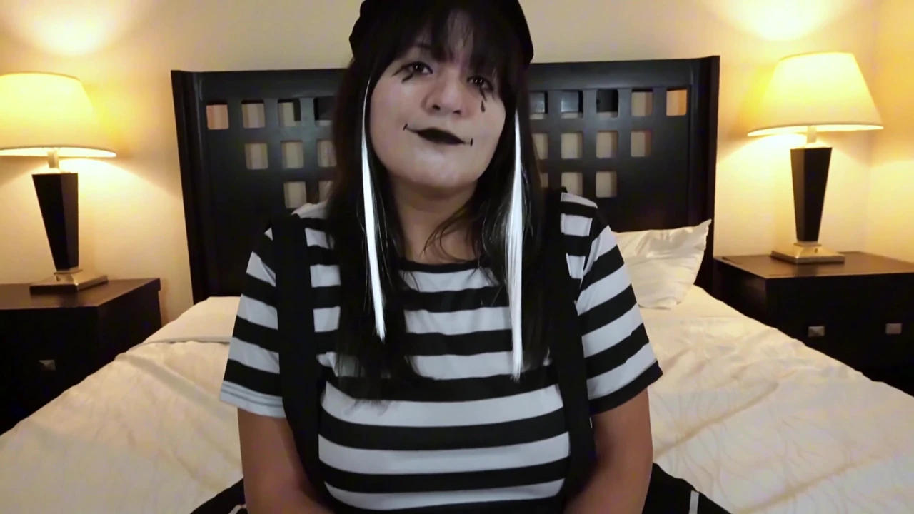 Slutty Mime Tries to Make Man Smile