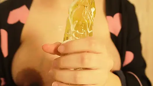 my asian stepsister goes into the bathroom then shows her sexy blue white panties