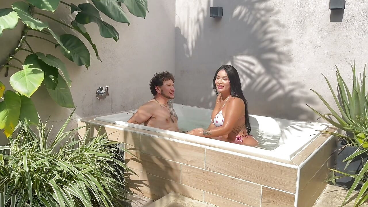 I spend the afternoon with my boyfriend's best friend in the jacuzzi getting fucked by his thick cock