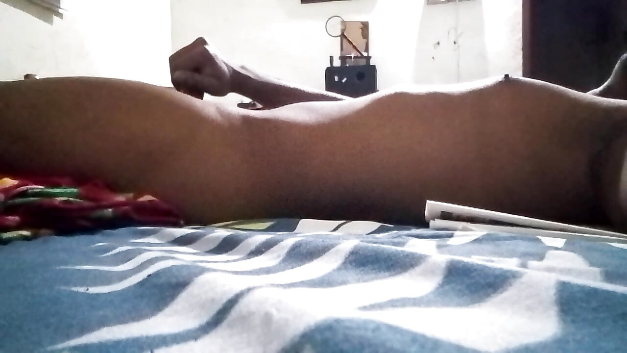Indian tourist guy staying masterbating in the living room