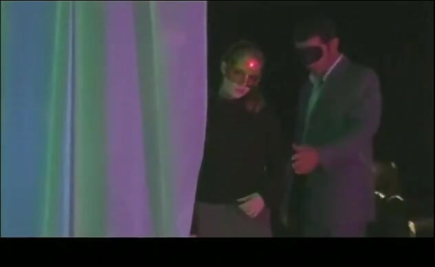 Guy Cums on Slut's Beautiful Tits After Freaky Sex in Green Room