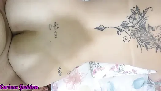 Curious Goddess - hot brunette milf hairy pussy fucking big ass cumshot