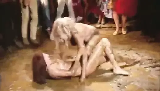 Brothel Chicks Catfight in the Mud (1960s Vintage)