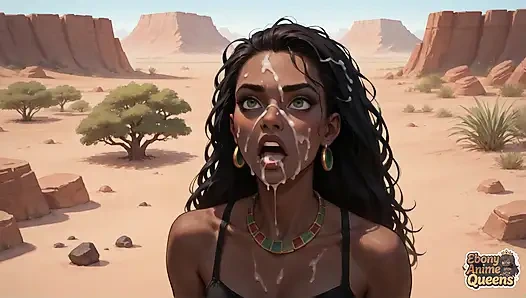 Klimaks gurun berendam ratu kulit hitam: cewek kulit hitam yang sange dan seksi!