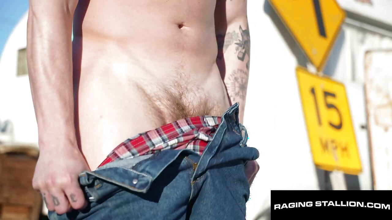 RAGING STALLION - Officer Brogan Turns Trailer Park Into Wild 7-Man Bareback Orgy