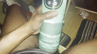 Solo Jerk off with Auto Stroker Toy