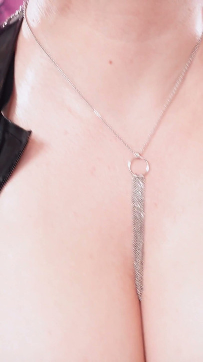 Latex Teasing Mistress with strap-on and Beautiful Natural Tits (Arya Grander) | Clip 1