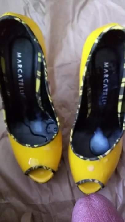 cum on high heels