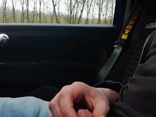 Mostra il pene in macchina