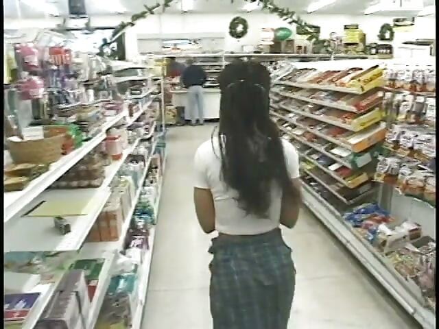 colored woman is getting huge dick after shopping