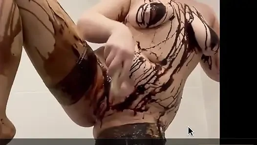 Chokolate with Yougurt and Banana in Pussy