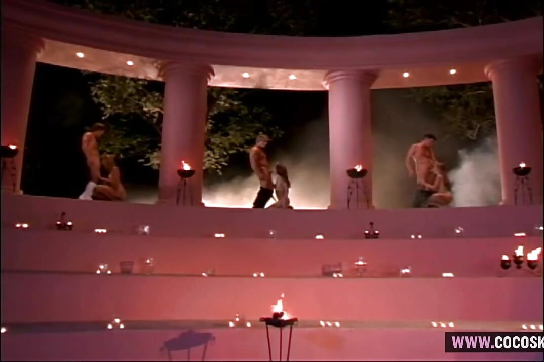 Blonde in Steamy Nighttime Encounters with Muscular Men on