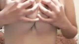 Asian girl touch titties