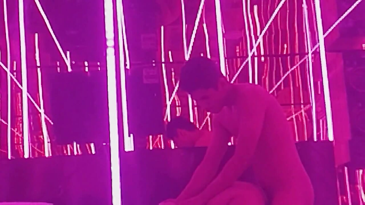 Hard Fucked by My Young Neighbor in Doggy Style in Neon Room