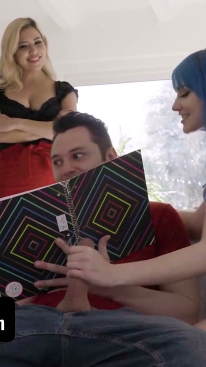 Passionate Blue Haired Teen Slut Seduces And Fucks Her Step Brother While Studying - Family Strokes | Clip 3