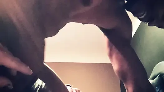 Throat Goat Gagging on Her Black King