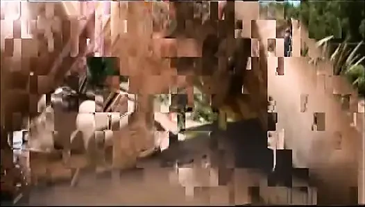 White Stud Gets Head From a Hot Ebony Chick Poolside Then Fucks Her